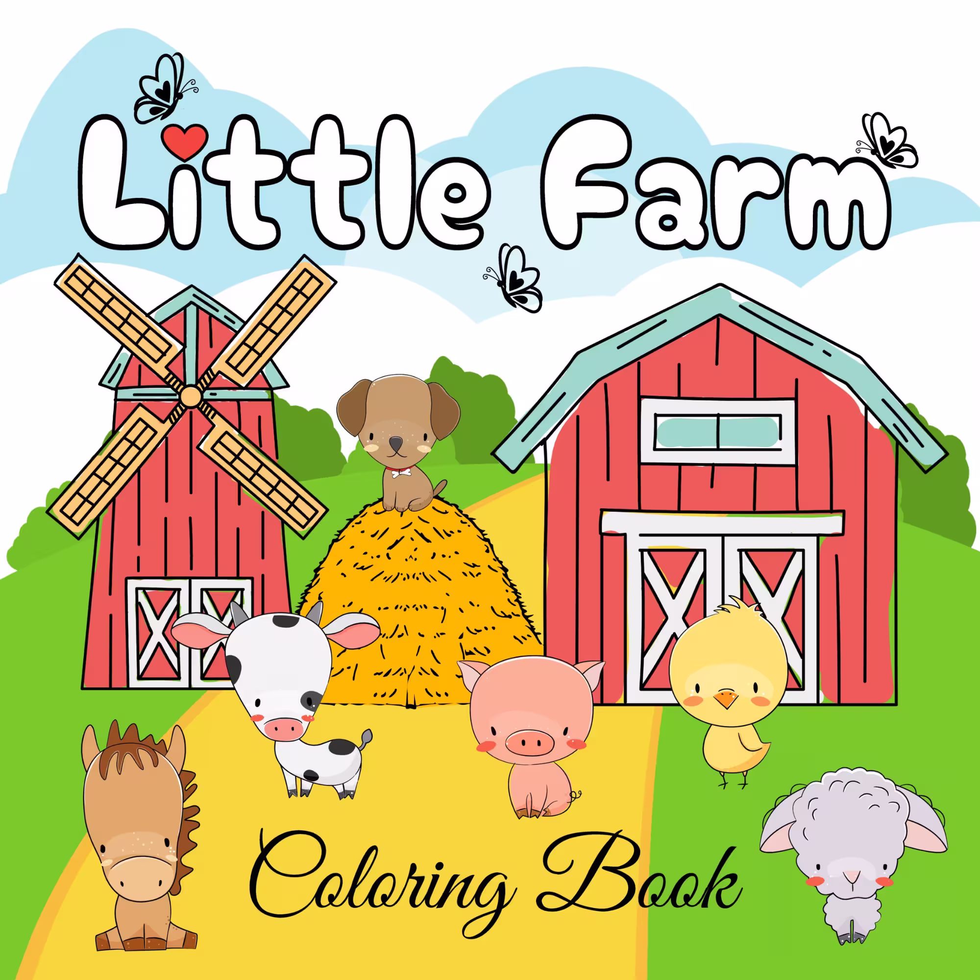 little farm animals friends agriculture life adventure cute coloring book only available at amazon